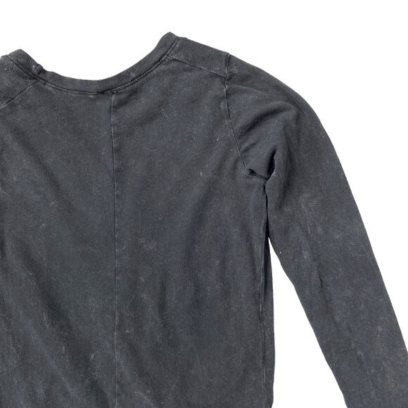 Zella Girls Size XS‎ Long Sleeve T Shirt Gray Tie Knot Waist - Picture 6 of 8